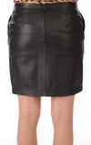 Knee Length Skirt - Women Real Lambskin Leather Slim Fit Skirt WS043 - Koza Leathers
