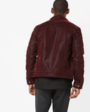 Biker Jacket - Men Real Lambskin Motorcycle Leather Biker Jacket KM638 - Koza Leathers