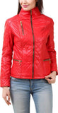 Biker / Motorcycle Jacket - Women Real Lambskin Leather Biker Jacket KW404 - Koza Leathers