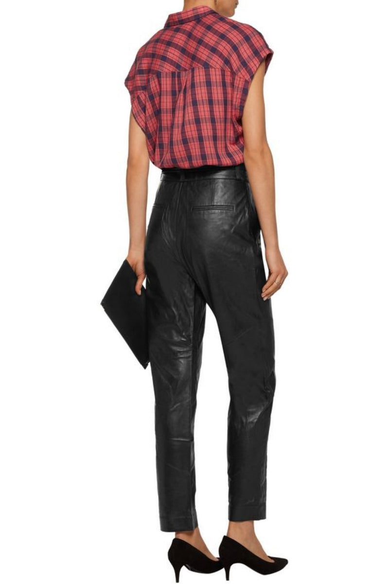 Koza Leathers Women's Real Lambskin Leather Skinny Pant WP071
