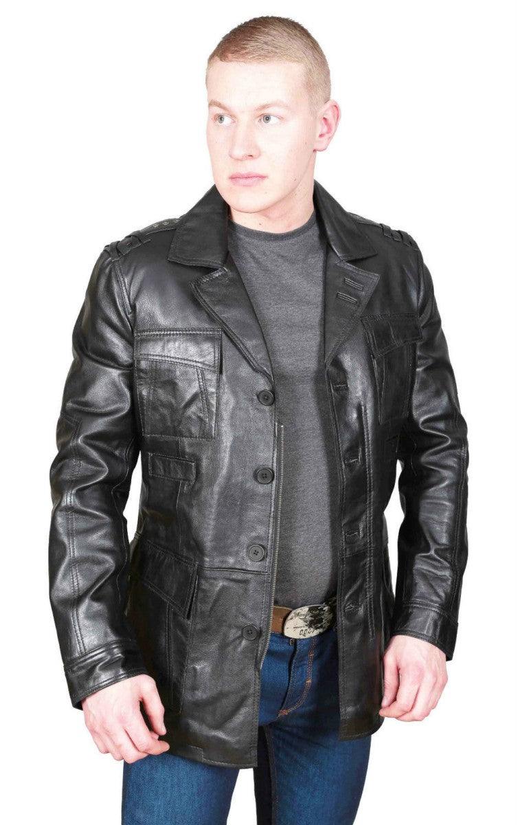 Koza Leathers Men's Real Lambskin Leather Blazer KB122