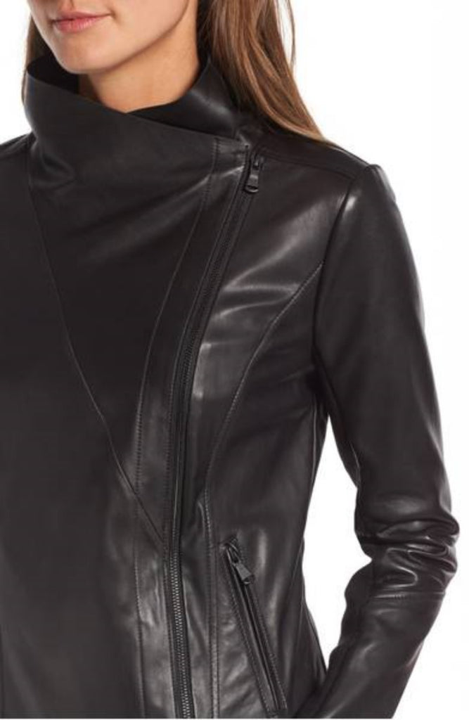 Biker / Motorcycle Jacket - Women Real Lambskin Leather Biker Jacket KW317 - Koza Leathers