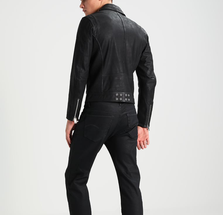 Biker Jacket - Men Real Lambskin Motorcycle Leather Biker Jacket KM269 - Koza Leathers