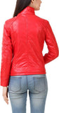 Biker / Motorcycle Jacket - Women Real Lambskin Leather Biker Jacket KW404 - Koza Leathers