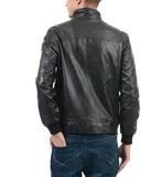 Biker Jacket - Men Real Lambskin Motorcycle Leather Biker Jacket KM417 - Koza Leathers