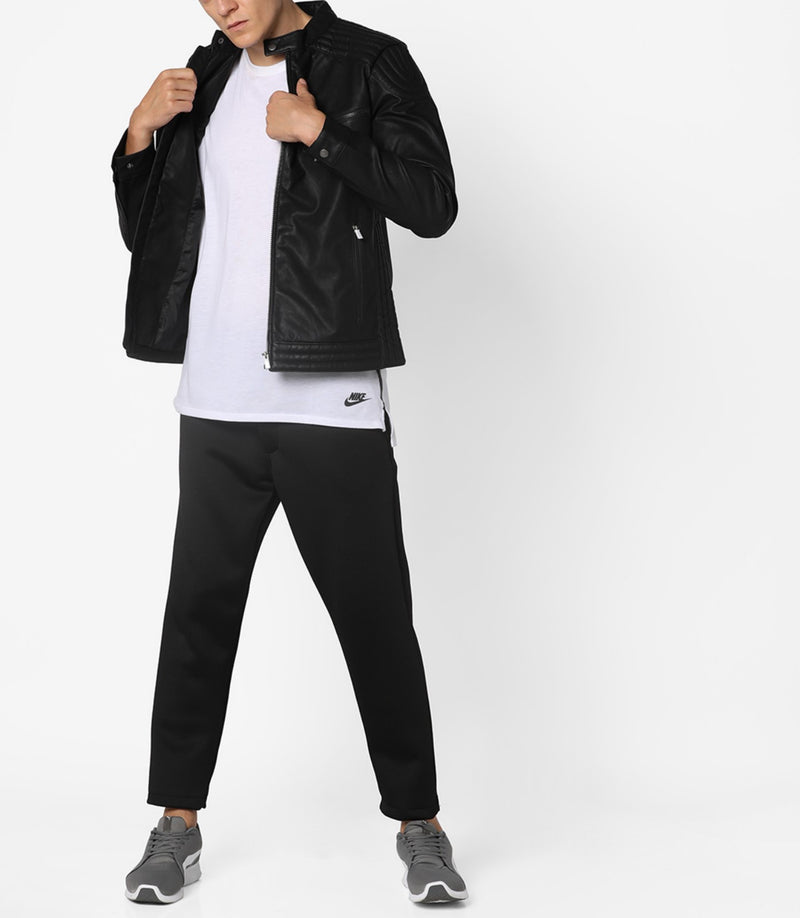 Biker Jacket - Men Real Lambskin Motorcycle Leather Biker Jacket KM640 - Koza Leathers