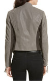 Biker / Motorcycle Jacket - Women Real Lambskin Leather Biker Jacket KW318 - Koza Leathers