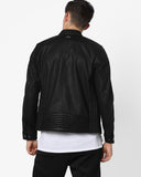Biker Jacket - Men Real Lambskin Motorcycle Leather Biker Jacket KM640 - Koza Leathers