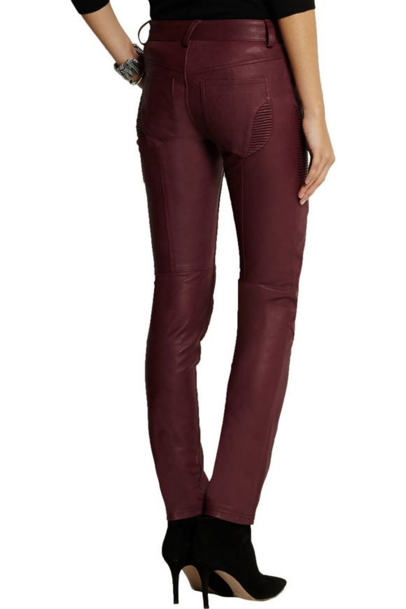 Koza Leathers Women's Real Lambskin Leather Skinny Pant WP073
