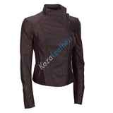 Biker / Motorcycle Jacket - Women Real Lambskin Leather Biker Jacket KW130 - Koza Leathers