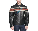 Koza Leathers Men's Genuine Lambskin Bomber Leather Jacket NJ025