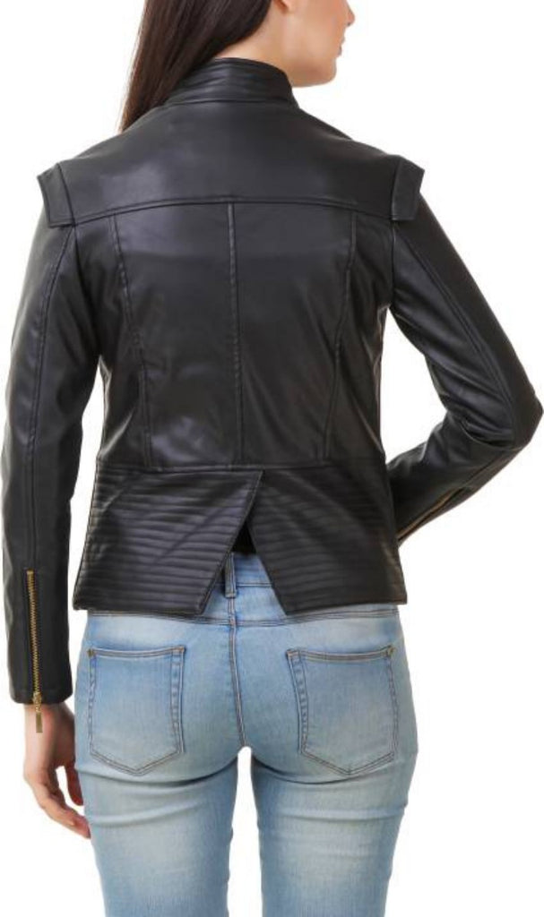 Biker / Motorcycle Jacket - Women Real Lambskin Leather Biker Jacket KW407 - Koza Leathers