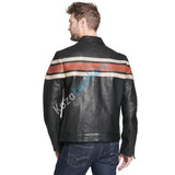 Koza Leathers Men's Genuine Lambskin Bomber Leather Jacket NJ025