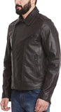 Biker Jacket - Men Real Lambskin Motorcycle Leather Biker Jacket KM420 - Koza Leathers