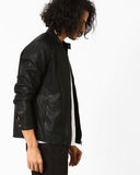 Biker Jacket - Men Real Lambskin Motorcycle Leather Biker Jacket KM642 - Koza Leathers
