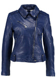Biker / Motorcycle Jacket - Women Real Lambskin Leather Biker Jacket KW228 - Koza Leathers