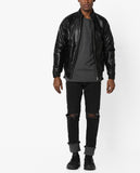 Biker Jacket - Men Real Lambskin Motorcycle Leather Biker Jacket KM643 - Koza Leathers