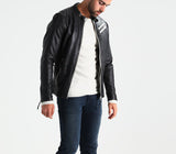 Biker Jacket - Men Real Lambskin Motorcycle Leather Biker Jacket KM274 - Koza Leathers