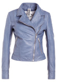 Biker / Motorcycle Jacket - Women Real Lambskin Leather Biker Jacket KW229 - Koza Leathers