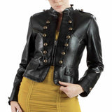 Biker / Motorcycle Jacket - Women Real Lambskin Leather Biker Jacket KW476 - Koza Leathers