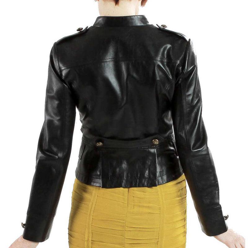 Biker / Motorcycle Jacket - Women Real Lambskin Leather Biker Jacket KW476 - Koza Leathers