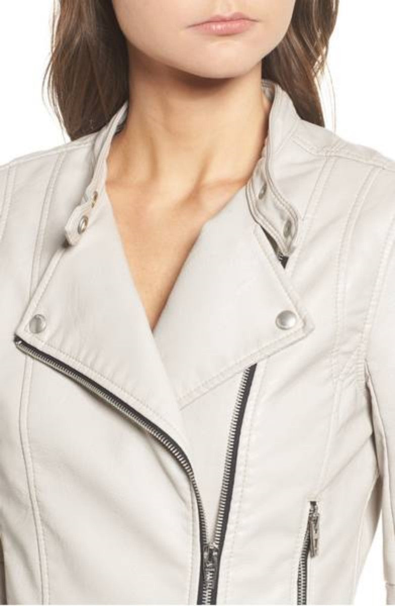 Biker / Motorcycle Jacket - Women Real Lambskin Leather Biker Jacket KW323 - Koza Leathers