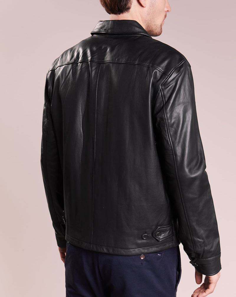 Biker Jacket - Men Real Lambskin Motorcycle Leather Biker Jacket KM276 - Koza Leathers