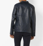Biker Jacket - Men Real Lambskin Motorcycle Leather Biker Jacket KM646 - Koza Leathers