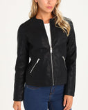 Biker / Motorcycle Jacket - Women Real Lambskin Leather Biker Jacket KW232 - Koza Leathers