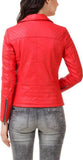 Biker / Motorcycle Jacket - Women Real Lambskin Leather Biker Jacket KW411 - Koza Leathers