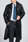 Koza Leathers Men's Genuine Lambskin Trench Coat Real Leather Jacket TM003