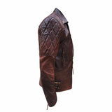 Koza Leathers Men's Genuine Lambskin Leather Vintage Motorcycle Jacket VJ004