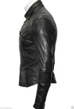 Men's Genuine Lambskin Leather Shirt Jacket MSH008