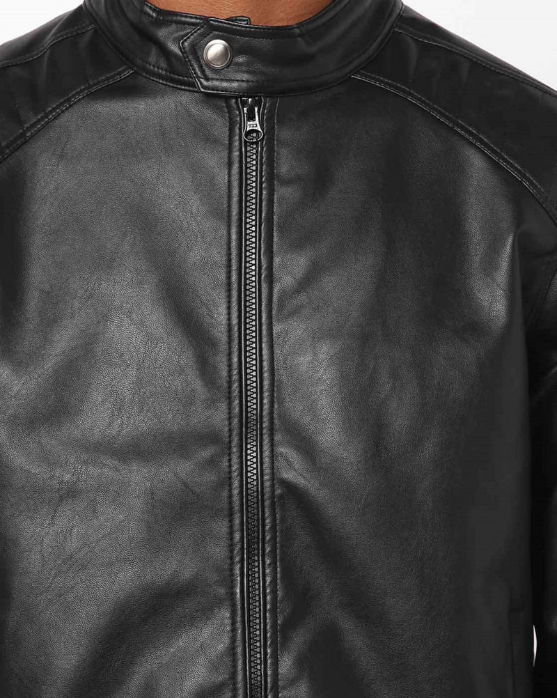 Biker Jacket - Men Real Lambskin Motorcycle Leather Biker Jacket KM601 - Koza Leathers