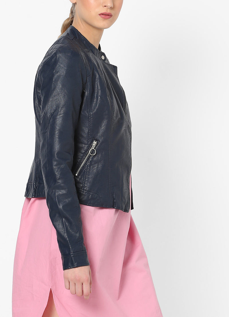 Biker / Motorcycle Jacket - Women Real Lambskin Leather Biker Jacket KW557 - Koza Leathers