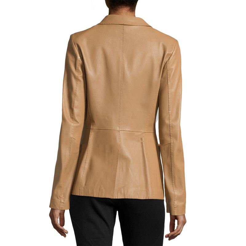 Koza Leathers Women's Real Lambskin Leather Blazer BW068