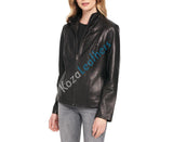 Biker / Motorcycle Jacket - Women Real Lambskin Leather Biker Jacket KW098 - Koza Leathers