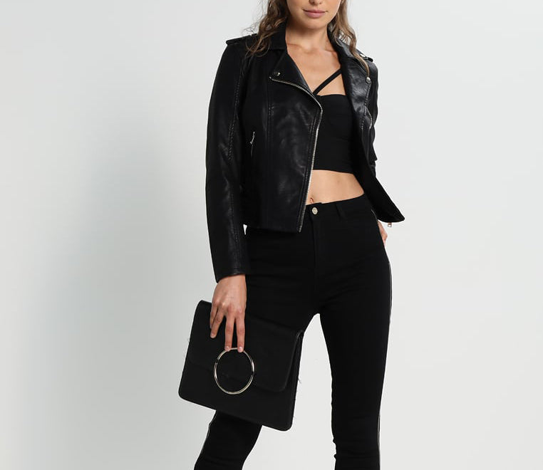 Biker / Motorcycle Jacket - Women Real Lambskin Leather Biker Jacket KW189 - Koza Leathers