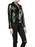 Biker / Motorcycle Jacket - Women Real Lambskin Leather Biker Jacket KW542 - Koza Leathers