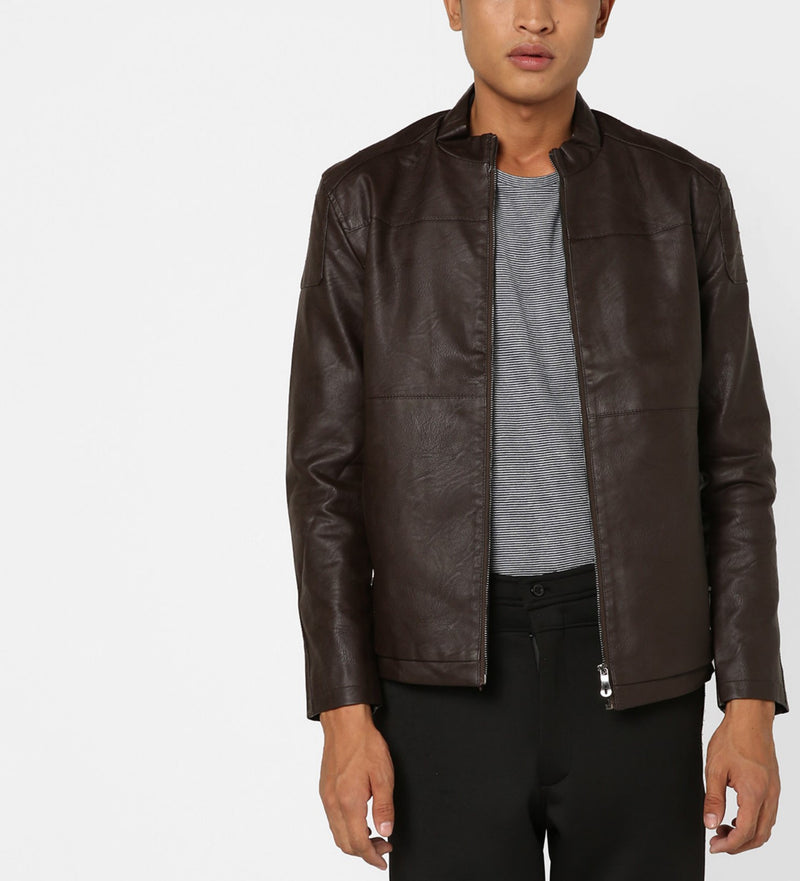 Biker Jacket - Men Real Lambskin Motorcycle Leather Biker Jacket KM648 - Koza Leathers