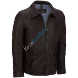 Biker Jacket - Men Real Lambskin Motorcycle Leather Biker Jacket KM178 - Koza Leathers