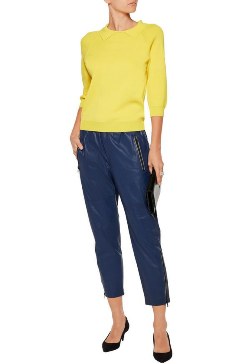 Koza Leathers Women's Real Lambskin Leather Capri Pant WP027