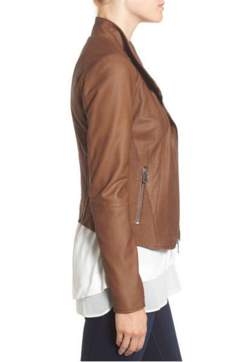 Biker / Motorcycle Jacket - Women Real Lambskin Leather Biker Jacket KW326 - Koza Leathers