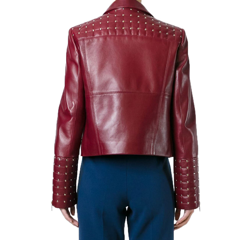 Biker / Motorcycle Jacket - Women Real Lambskin Leather Biker Jacket KW479 - Koza Leathers