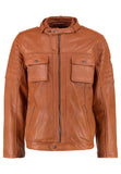 Biker Jacket - Men Real Lambskin Motorcycle Leather Biker Jacket KM278 - Koza Leathers