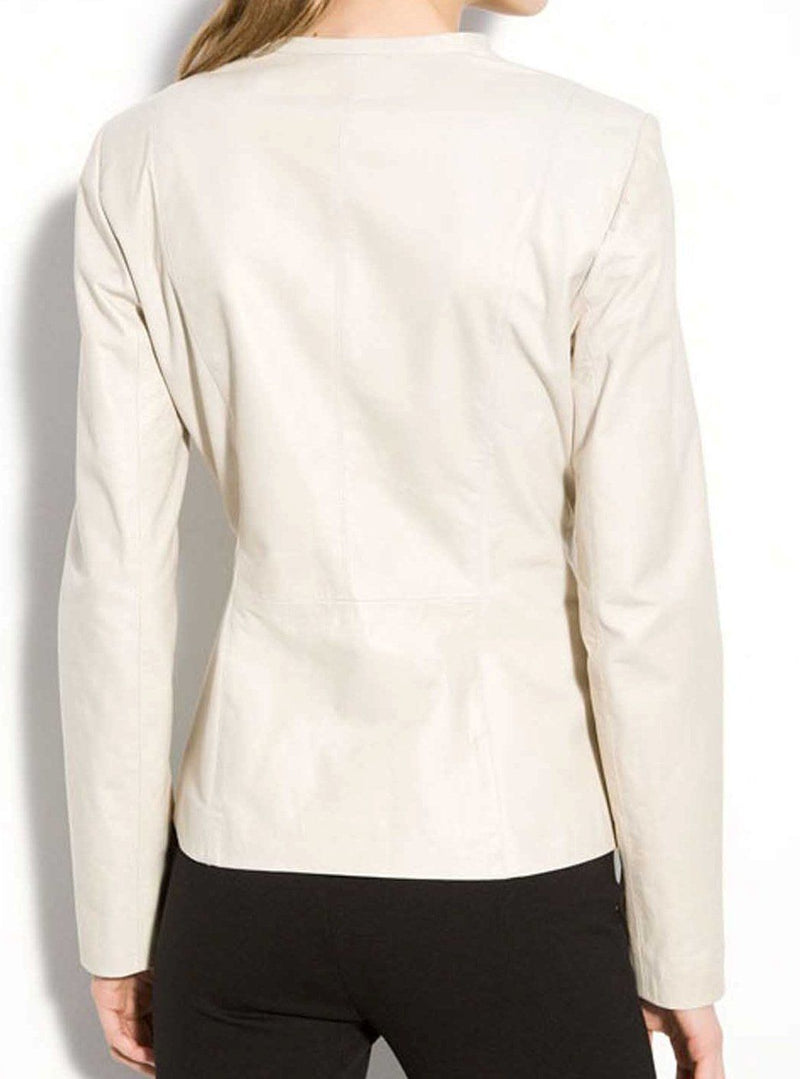 Koza Leathers Women's Real Lambskin Leather Blazer BW046