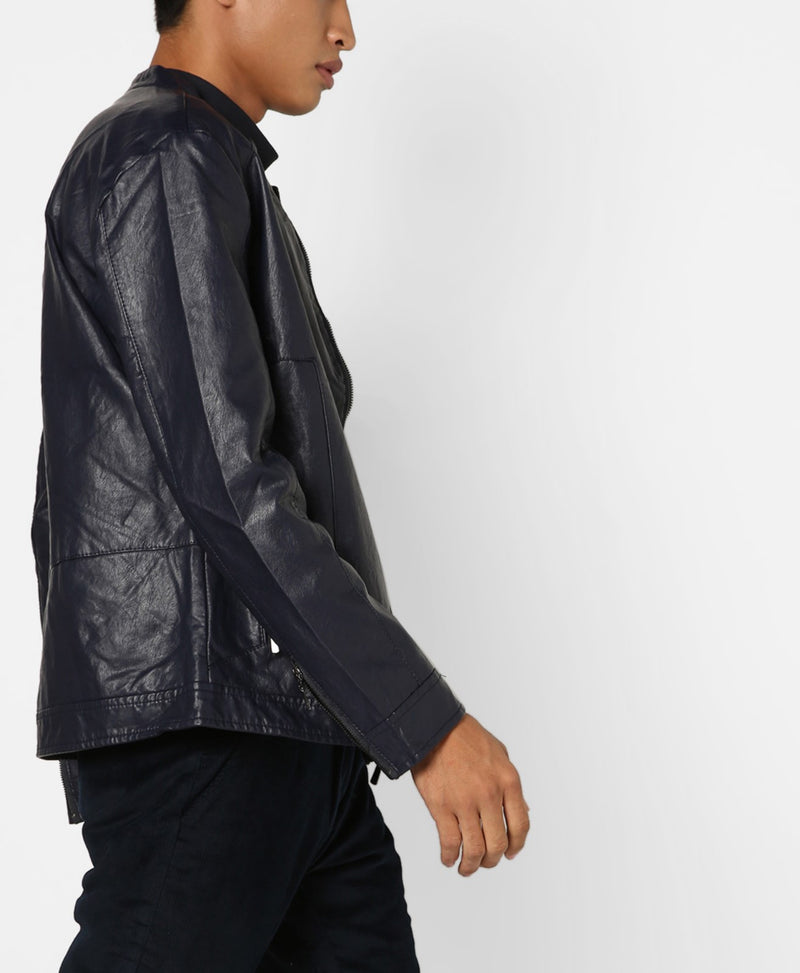 Biker Jacket - Men Real Lambskin Motorcycle Leather Biker Jacket KM649 - Koza Leathers