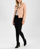 Biker / Motorcycle Jacket - Women Real Lambskin Leather Biker Jacket KW234 - Koza Leathers