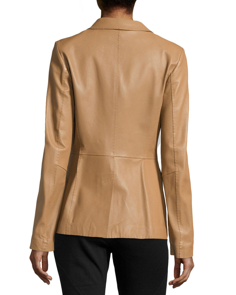 Koza Leathers Women's Real Lambskin Leather Blazer BW047