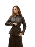 Biker / Motorcycle Jacket - Women Real Lambskin Leather Biker Jacket KW481 - Koza Leathers